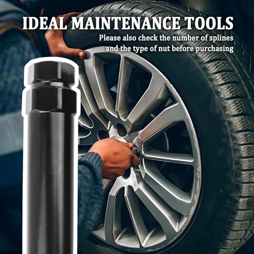 2PCS Lug Nut Socket Set,7 Spline Wheel Lock Removal Kit for Disassembling and Installing Nuts,Universal Automotive Tools Splines Socket Set Compatible 7 Splines Nuts (7 Spline-2 Pack)