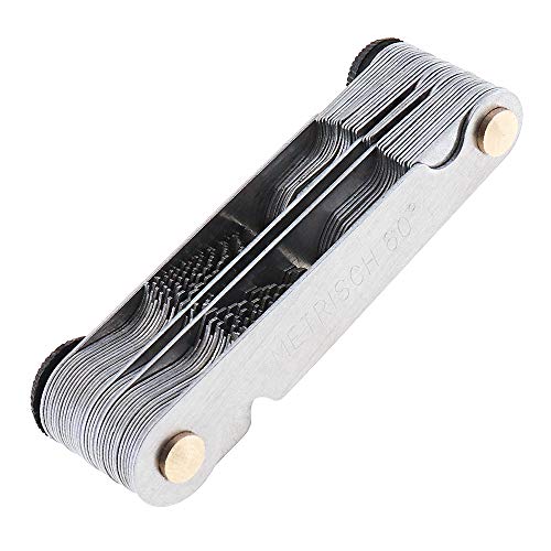 ChgImposs Metric & Imperial & US Screw Gauge SAE Whitworth 55 Degree & Metric 60 Degree & & US 60 Degree Thread Pitch Gauge for Industrial Measurement