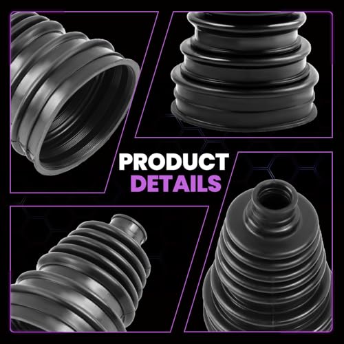 Upgrade 2PCS Universal CV Axle Boot Repair Kit, Not Split CV Boots, Fits 26mm-34mm Shafts, 4.92" (125mm) Height, Premium Silicone, Seals Out Dirt & Moisture, Includes 4 Stainless Steel Clamps - size: Kit 2