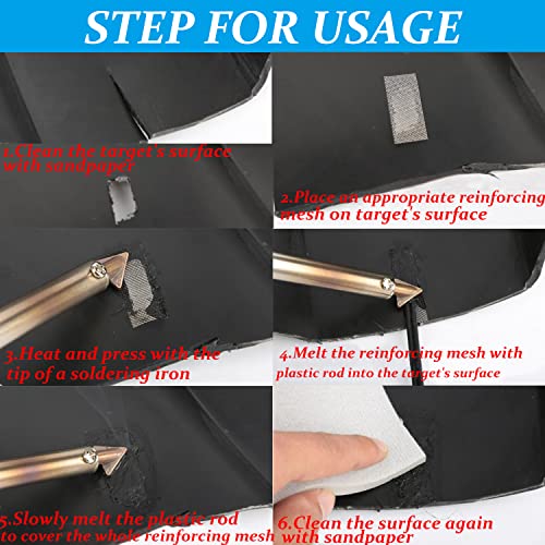 100W Plastic Welding Kit 2 in 1 with 121pcs Rods | Professional Surface Repair Tool for Car Bumper with 4 Welding Tips, Patch Net,Hot Iron Stand,Wire Brush,Metal Stand