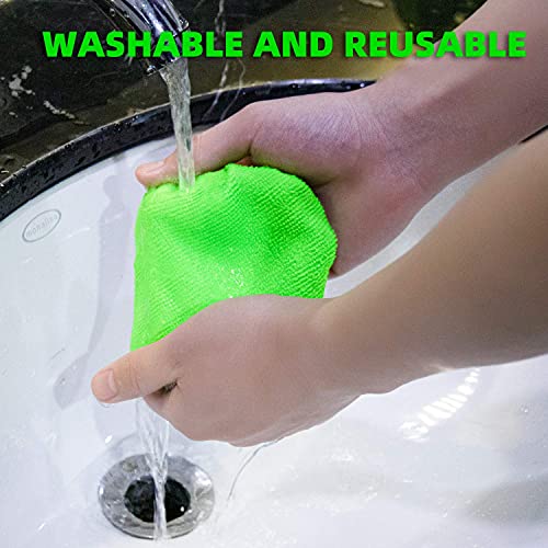 XINDELL Interior Windshield Cleaner Tool – Car Window Cleaning Tool Extendable Handle for Easy Cleaning, 9pcs Reusable Microfiber Pads, Streak-Free Interior & Exterior Auto Glass Cleaner - size: 17in
