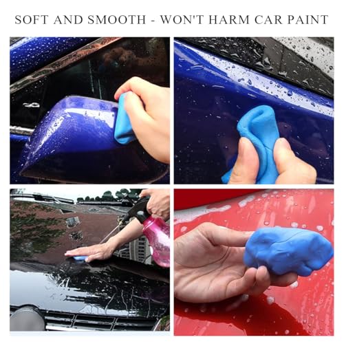 KVAEY 2PCS Car Clay Bars, 100g Premium Grade Magic Clay Bar for Auto Detailing Washing, Damage Free No Scratch Clay Bars Cleaner for Vehicle Paint Surface Glass, Car Accessories - color: 2 PCS