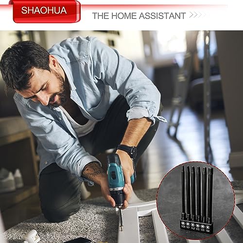 6PCS Square Drive Bits, SQ0/1/2/3/4 Allen Wrench Screwdriver Set, 4 Inch(100mm) Square Impact Driver Bits, 1/4 Hex-Shank Pocket Hole Screw Drill Bit, Magnetic Screwdriver for Appliances Repairs - style: E. Square Screwdriver Bits