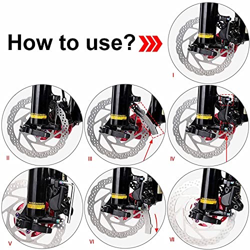 Rotor Truing Fork Bike Disc Alignment Tool Bicycle Brake Wrench,Bike Disc Brake Pad Adjustment Alignment Tool Gap Regulator,3 Slot Depths,Strong,Easy to Carry and Use - style: 2pcs Gap Regulators
