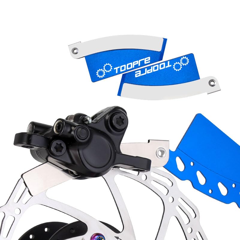 Bike Brake Pad & Rotor Alignment Tool for Hydraulic Disc Brakes, CNC Aluminum Alloy + 304 Stainless Steel, Foldable Design, Caliper Adjustment Tool, Blue