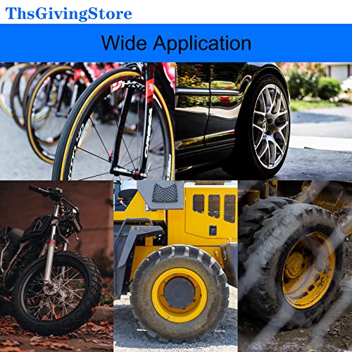 70PCS Tire Patches Kit Heavy Duty, Inner Tube Patch Kit, Include Tire Patch Roller,Rubber Repair Patches, Valve Core, 4-Way Valve Tool, Valve Core Wrench, Valve Core Removal Tool with Tire Valve Caps