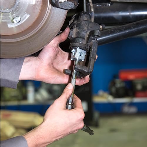 OEMTOOLS 25071 Rear Disc Brake Piston Tool, Rear Brake Caliper Compression Tool For Changing Disc Brake Pad And Caliper Service Tool For Rear Brake Piston Removal And Installation