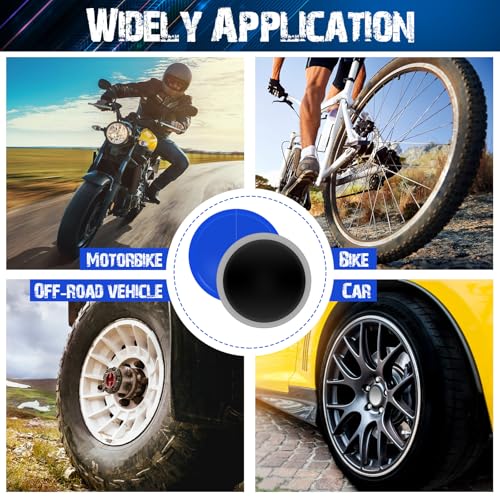 Tallew 300 Pcs Heavy Duty Tire Patches Radial Patch Round Cold Tyre Puncture Tool Kit for Car Truck Motorcycle Automobile Bike Inner Tire (58 mm) - size: 58 mm