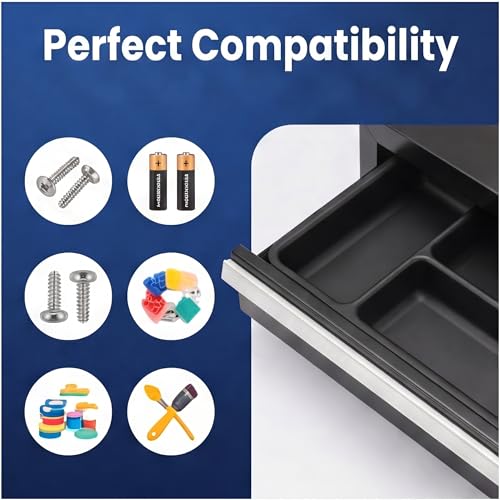 3 Pcs Tool Box Organizer Tray Divider Set for Kobalt Mini 3-Drawer ToolBox – Compatible with Both Old & New Version,Tool Desk Drawer Organization, Toolbox Accessories&Organizer.