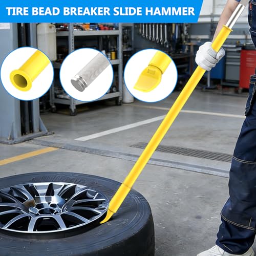 Tire Hammer Tire Bead Breaker with 46.3" Tire Bead Breaker | Tire Hammer with Length Heavy Duty Steel Tire Bead Breaker, Tire Iron Tool for Tire Changing Tool Tire Changer Kit