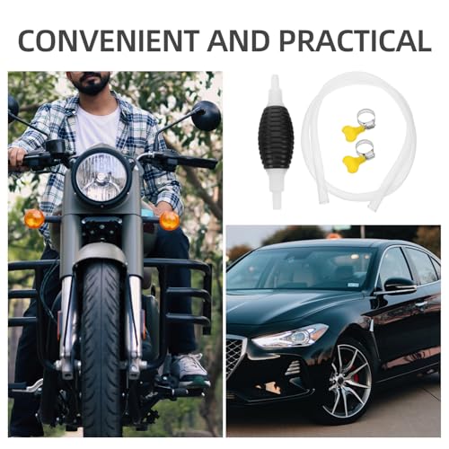 SOLUSTRE 1set Siphon Hand Pump Kit for Fuel Transfer Manual Hose Pump for Automotive and Household Use Complete Accessories for Efficient Liquid Transfer