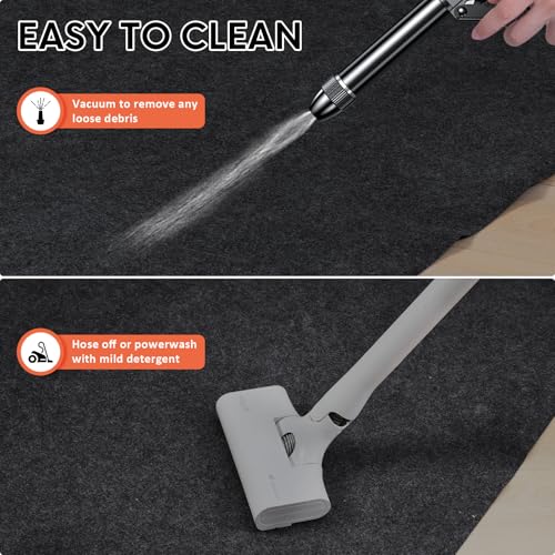 JERIA 1Pcs 17 X 7.9 Ft Oil Spill Mat for Under Car Driveway,Oil Leaks Absorbent Oil Pad,Tape Rubber Mat Garage Floor,Reusable,Waterproof Backing,Stain Resistant - size: 17' x 7.9' (1PCS)