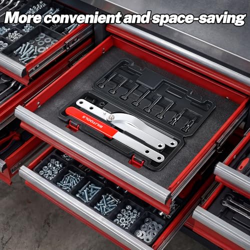 BILITOOLS 16PCS Pulley Holder Tool Set, Step Pin Wrench for Cam & Crank | Step Pins Sizes: 6-10mm, 8-11mm, 10-12mm & 11-16mm, Fits Camshaft, Crankshaft & Deep Groove Pulleys, CR-V Steel