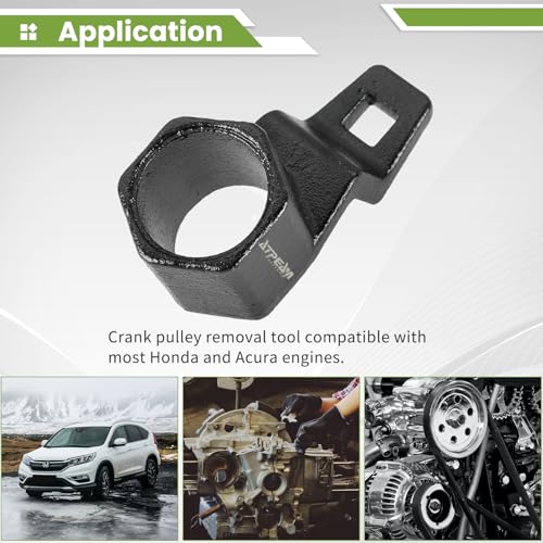 ATP 50mm Cranks Crankshaft Pulley Removal Wrench Holder Tool Remover and Installer Socket Wrench Removal Holding Spanner kit Compatible with Honda and Acura Engines