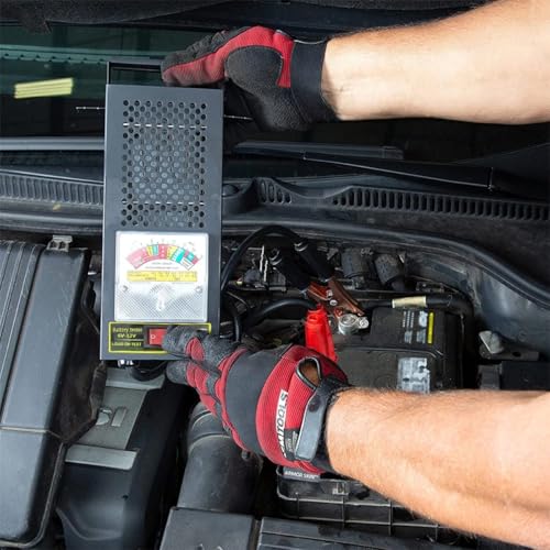 Car Battery Load Tester, 6V-12V Battery Alternator Checker with Voltmeter & Alligator, Versatile Automotive Charging System Diagnosis for All Batteries, Universal for Vehicles