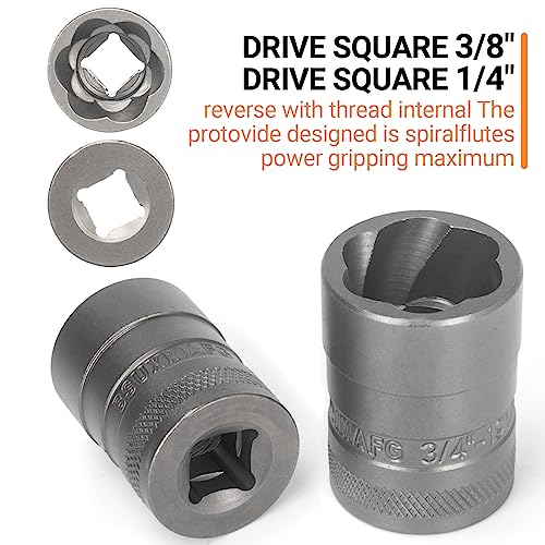 Upgrade Bolt Extractor Set, 32PCS Impact Bolt & Nut Remover Set, Stripped Lug Nut Remover, Extraction Socket Set for Removing Damaged, Frozen, Rusted, Rounded-Off Bolts, Nuts & Screws - size: 32 Pieces