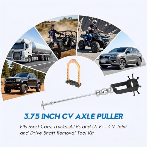 CV Axle Shaft Puller Tool Kit with 9 Holes Universal Joint Removal Tool,UTV/ATV CV Axle Removal Tool,Heavy Duty Axle Puller with Slide Hammer for Cars, Trucks, ATV & UTV - color: with 9 Holes Universal Joint Removal Tool