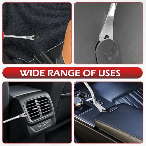 TOOLEAGUE 6Pcs Heavy Duty Trim Removal Tool Set | Upholstery Trim Panel Removal Tool ,Fastener Remover Kit for Car Vehicle - size: 3Pcs Short,3Pcs Long