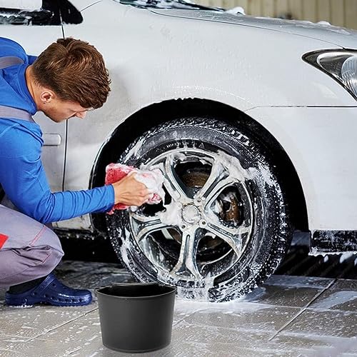Car Detailing Bucket Organizer - Portable Auto Wash Bucket with Tool Hanger, Red