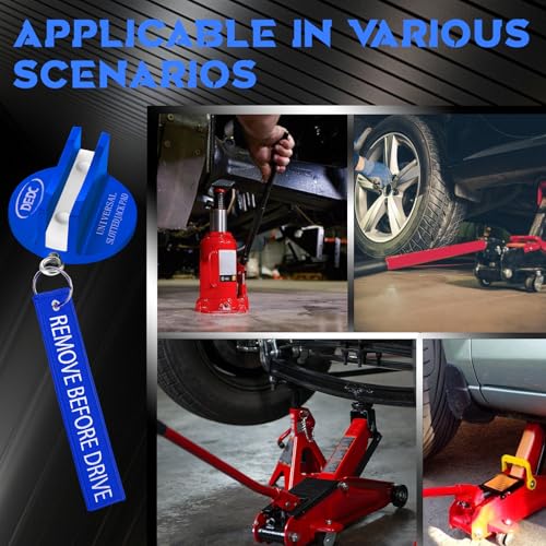 DEDC Universal Pinch Weld Jack Pad 2 Pcs Blue, Magnetic Aluminum Jacking Puck Frame Rail Protecotr with 2 Reminder Streamers, Garage Accessories for Mechanics - color: Blue 2 Pcs with 2 Reminder Streamers