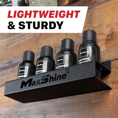 Maxshine Universal Detailing Ceramic Coating Holder – Wall-Mount Organizer Holds 4 Bottles (50–100ml) – Sturdy Lightweight Rack for Garage Storage & Mobile Use – Premium Auto Detailing Accessory