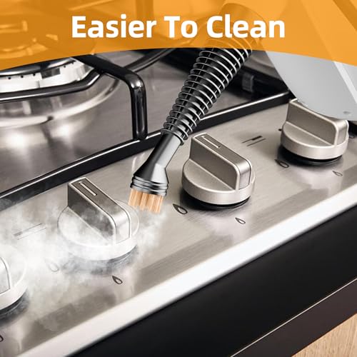 Spurgehom Handheld Multi-Surface Steam Cleaner with 11-Pc Accessories & Safety Lock – Dirty-Free, 550ML Large Capacity Steamer for Floors, Upholstery, Cars, and Home Use - color: White