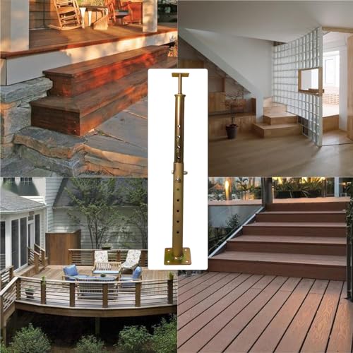 4 Pack House Floor Joist Support Jack 19.5"-34.5" Adjustable for Leveling | Screw Jack Post Pole, for Lifting Home Foundation Basement Crawl Space Beam, Galvanized - size: 19.5-34.5 inch