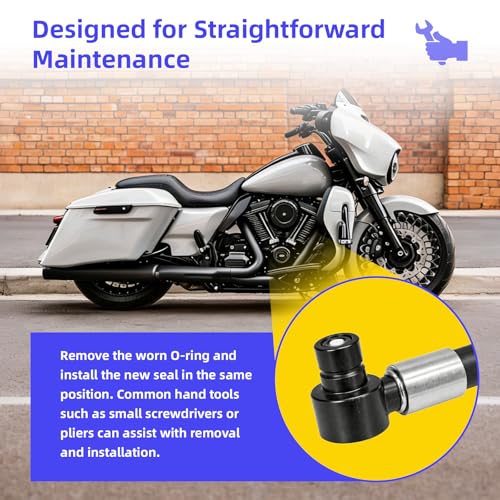 Fuel Line Quick Disconnect O-Ring Kit for Harley-Davidson EFI Models 2001+ | Fuel Tool Check Valve O-Rings and Male Fuel Line End O-Rings Set, Fits Street Glide Road King Softail Sportster
