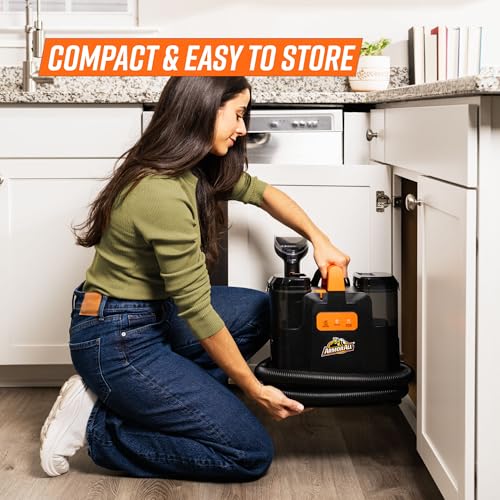 Armor All Heated Spot Cleaner for Carpet & Upholstery, Portable Deep Cleaner with Auto Detail Tools for Cars, Pets, Area Rugs & Couches- SCB1001H 0901 - size: 54 Oz Heated