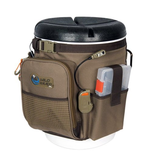 Custom Leathercraft Wild River by CLC WT3507 Tackle Tek Rigger Lighted Bucket Organizer, Plier Holder & Two PT3500 Trays 5-Gallon, Beige