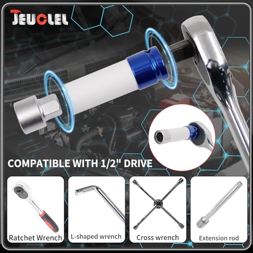 60 Wheel Locking Nut Key for BMW, Socket Adapter (OD 27mm-ID 25mm) | Wheel Lock Nut Socket Adapter, Anti-Theft Lug Nut Removal Tool, Anti-Theft Screw Remover, Repair Tool, Tyre Fitting, garage - color: Socket 060