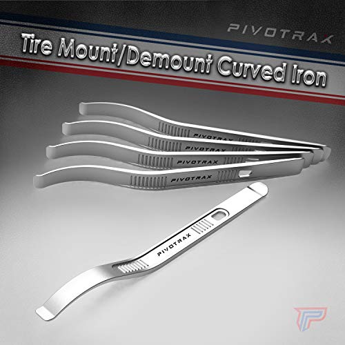 PIVOTRAX 15” Tire Mount | Demount Curved Iron Tire Lever | Wrench, Set of 2 Tire Spoons