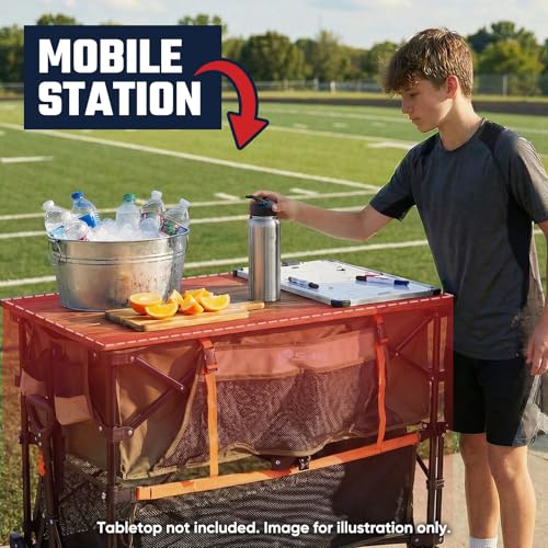 Sekey 500LBS Heavy Duty Double Decker Wagon with Extender, 400L Large Capacity Collapsible Garden Cart Fits 10x10 Canopy, All-Terrain Big Wheels with Brakes, Foldable Utility Wagon for Sports, Camping - color: Army Green