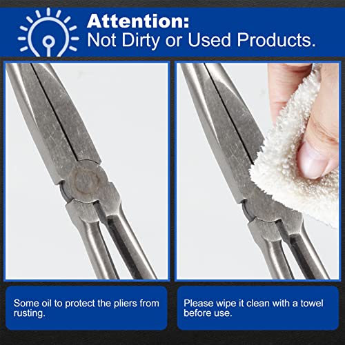 SPEEDWOX Long Reach Needle Nose Pliers 11 Inches, Extra Extended Fine Pliers for Mechanics, Technicians, Contractors - Non-slip TRP Handle, Serrated Jaws - style: Needle Nose Pliers