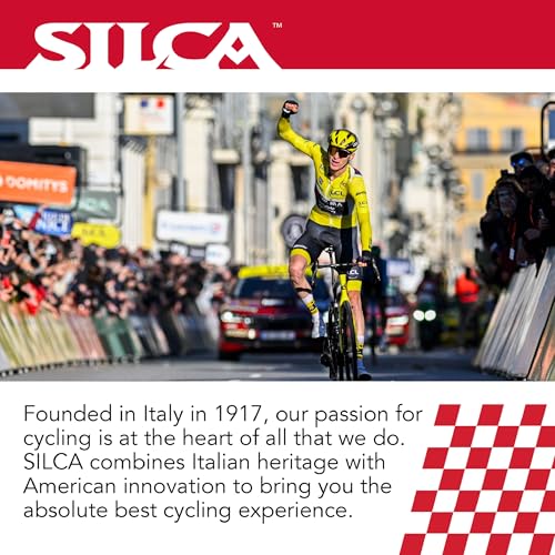 SILCA Mini Bike Pump – Frame Mount Bicycle Pump with Expandable Hose and Lever Lock – Lightweight and Mountable to Gravel, Mountain, and Road Bicycles - style: Tattico
