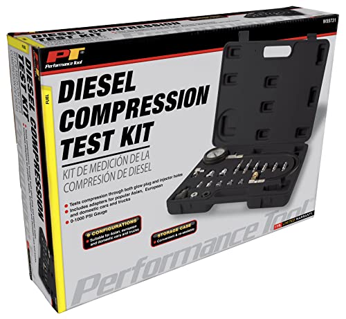 Performance Tool W89731 Diesel Compression Test Kit - Professional Grade Diagnostic Tool for Accurate Engine Performance Analysis and Maintenance - style: Diesel Compression Test Kit