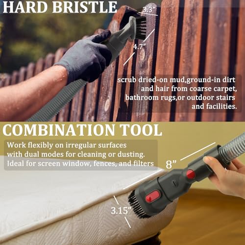 Attachments Kit for Dyson V15 V15s V9 V8 V11 V12 V10 V7 Gen5 Cordless Vacuum Cleaner,Compatible with Detect/Absolute/Outsize/Slim Accessories Replacement Brush Parts - size: AA:Hose Attachment Kit