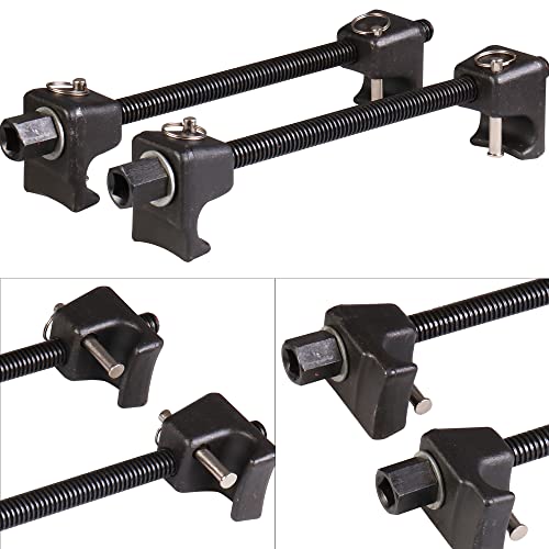 MOSTPLUS Macpherson Strut Spring Compressor Tool Set with Locking Pins, Universal Dual Heavy-Duty Coil Spring Compressor Tool Automotive Forged Hooks 10 Inch Maximum Safe Open, 13/16" Hex, 1/2" Drive