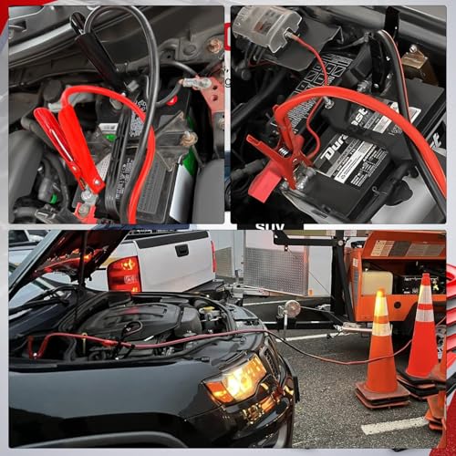 Nilight Jumper Cables for Car Battery 10 Gauge 12 FT Booster Cable Heavy Duty 200 A CCA with Carrying Bag Jump Start Emergency Kit Pickup Vans SUV Sedan Motorcycle - size: 10 Guage 12 FT