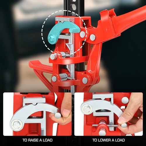 DNA Motoring 48'' Universal Farm Jack 3 ton 6600lbs Capacity Utility High Lift Farm Jack Ratcheting Off Road Jack for Car Truck Tractor SUV ATV UTV TOOLS-00765