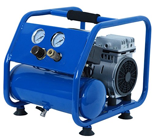 Silent 1 Gal. 115-Volt Co Electric 1 HP Oil Free Air Compressor - size: 1 Gallon/EA-3000, style: Hot Dog