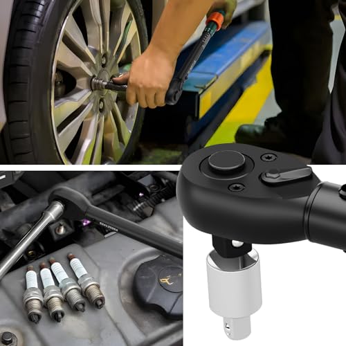 1/2" Click Torque Wrench, 20-180 Ft-Lb, 72-Tooth, ±3% Accuracy | Dual Direction Reversible Ratchet Head, Quick Release, for Motorcycle, Car, Automotive Tire & Lug Nut Maintenance - size: 20-180 ft.lb(1/2-Inch)