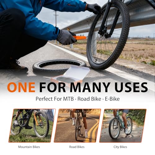 Bike Tire Levers 6-Pack,Ultra-Strong Nylon Tire Changing Tool for Repairing Bike Tubes,Compatible with Road,E-Bike,Gravel & Mountain Tires