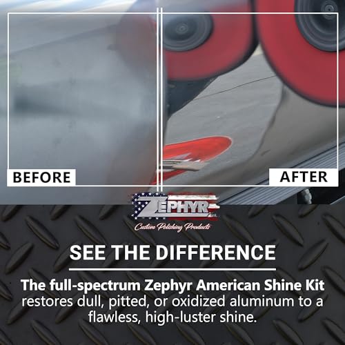 Zephyr - American Shine Complete Metal Polishing Kit - Aluminum Polishing Kit Made for Deep Restoration of Trailers, Wheels, Boats, & More - size: American Shine Complete Kit