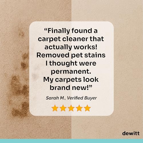 DeWitt Spot Genie Pro Portable Carpet Cleaner Machine | Upholstery Cleaner, Lightweight 7.7lb, Pet Stain & Odor Remover with 4 Cleaning Tools