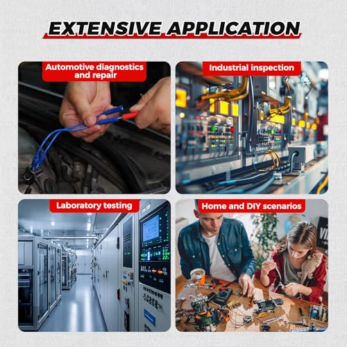 48PCS Automotive Multimeter Breakout Test Leads & Probe Kit | Complete test lead set; wire connectors & adapter cables included; equipped with portable storage carrying case