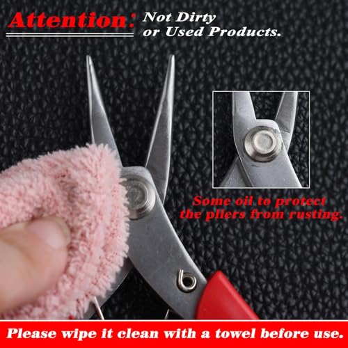 SPEEDWOX 4.5 Inch Mini Long-Nose Pliers for Jewelry Making Tweezer Nose Pliers Mini Needle Noses Plier with Smooth Jaws Chain Nose Plier Jewellery Making Tool - size: 4.5" Chain Nose