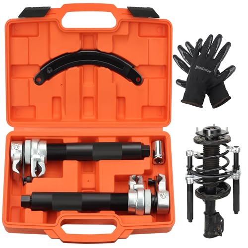 Coil Spring Compressor Tool, Heavy Duty Macpherson Strut Spring Compressor Set with Safety Bracket for Car Truck ATV UTV, 2200 LB Capacity