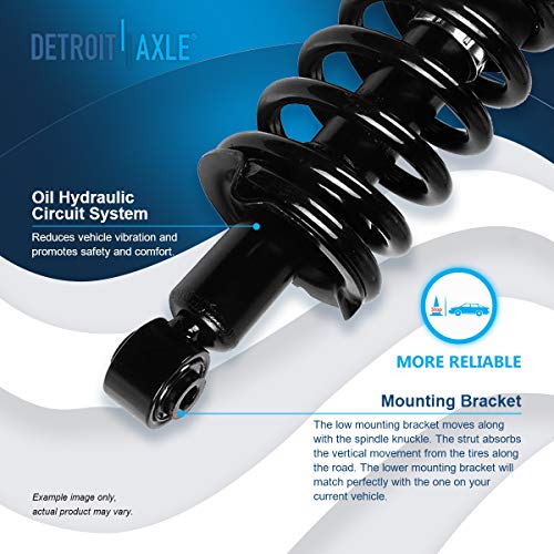 Detroit Axle - 4pc Struts for 2007-2011 Honda CR-V Complete Front and Rear Quick Install Ready Struts w/Coil Spring Assembly 2008 2009 2010 Replacement Strut Shock Absorbers Suspension Kit - size: 04-3138/Pair