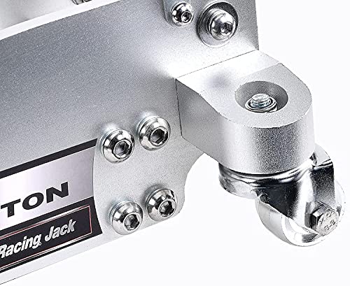 Power Zone 680061 3-Ton Aluminum Hydraulic Racing Jack, Lift Range: 3-3/4” to 19-5/16”,Silver,680061-A